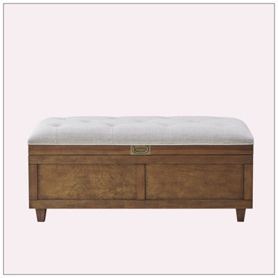 Banc de rangement rembourré en polyester Wicksham