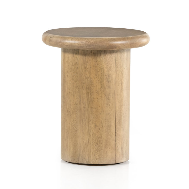 Zach Solid Wood End Table, Burnished Parawood