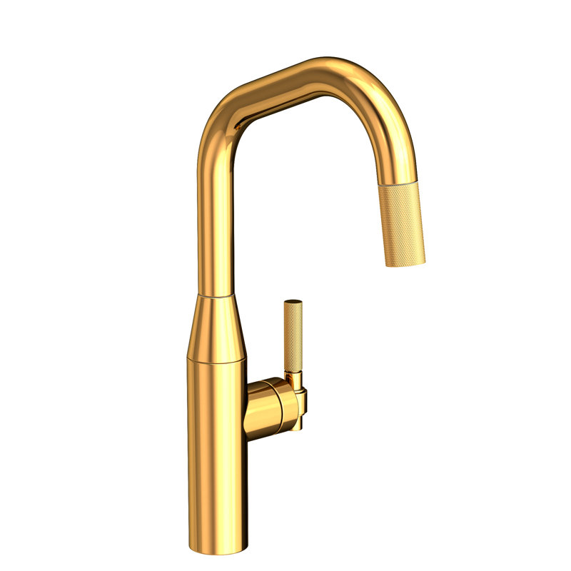 Muncy Single Handle Pull Down Kitchen Faucet, Polished Gold (PVD)