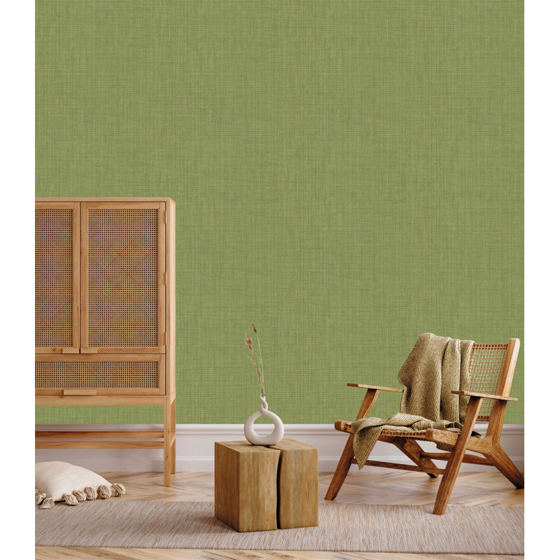 Papier peint texturé non tissé crème non tissé Pi., Vert