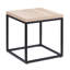 Table de bout avec table de bout, table de chevet carrée en bois et métal, petite table de bout avec rangement, pour la chambre à coucher du salon, chêne naturel