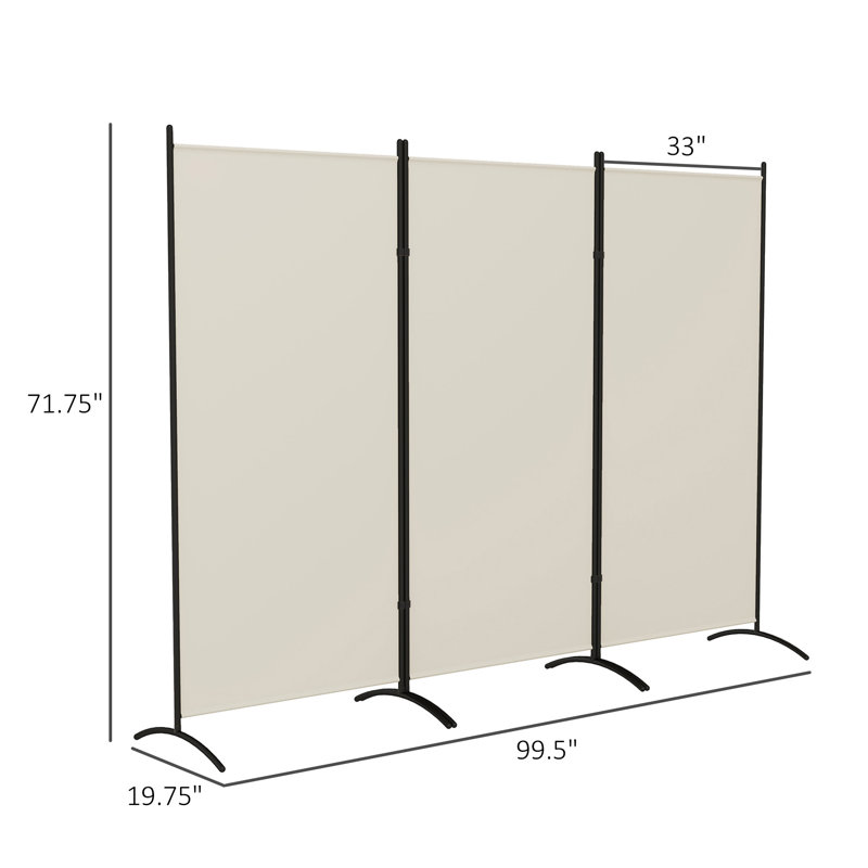 Paravent à 3 panneaux, écran d'intimité pliable de 6 pi de hauteur, cloison de séparation murale autoportante pour intérieur, bureau personnel, gris clair