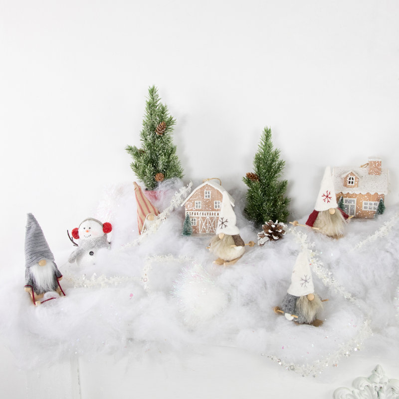 Ornement de Noël gnomes de ski