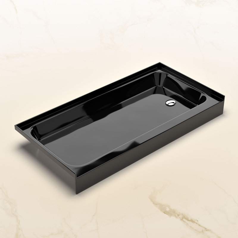 Voltaire 60 X 30 Shower Pan Base, Right, Black