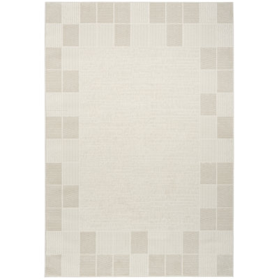 Tapis d'intérieur moderne gris ivoire Ebern Designs Reimann