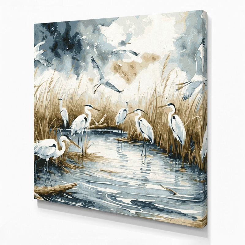Art mural sur toile Coastal Seabird Sanctuary, H 16 po x l 16 po