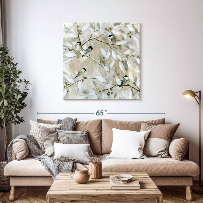 Spring Chickadees, 39" H x 39" W