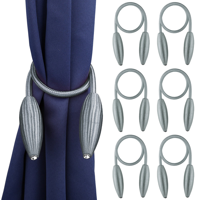 Embrasse de rideau en tissu 3 po Caden, Gris clair