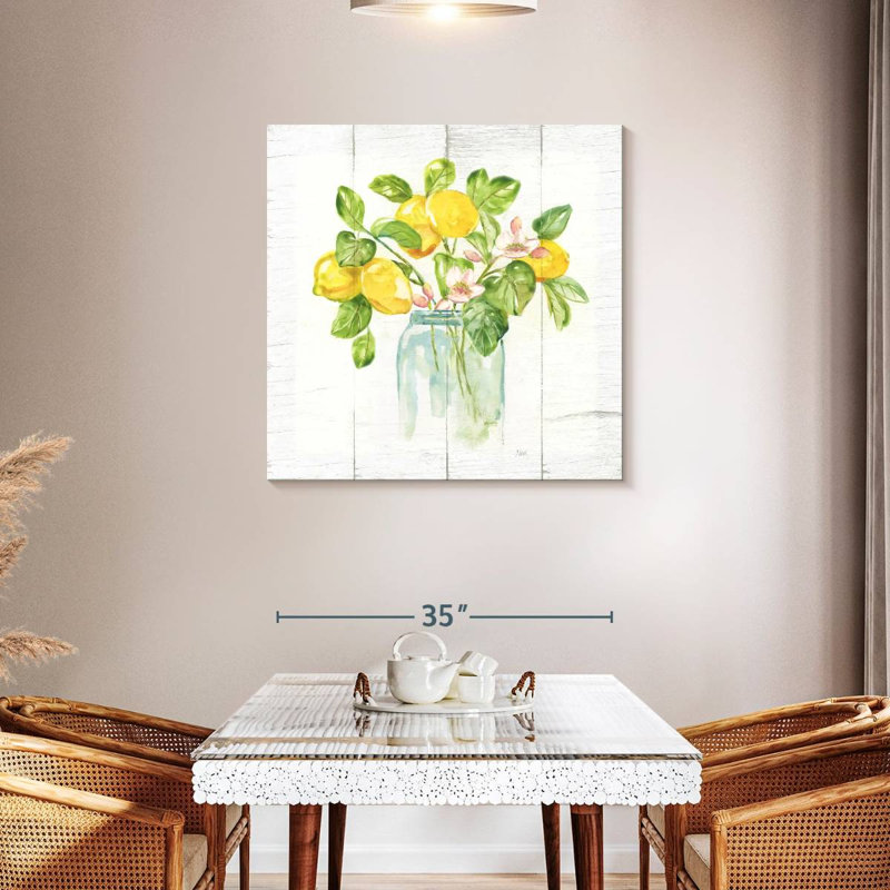 Yarlin Lemon Branches I, 36" H x 36" W