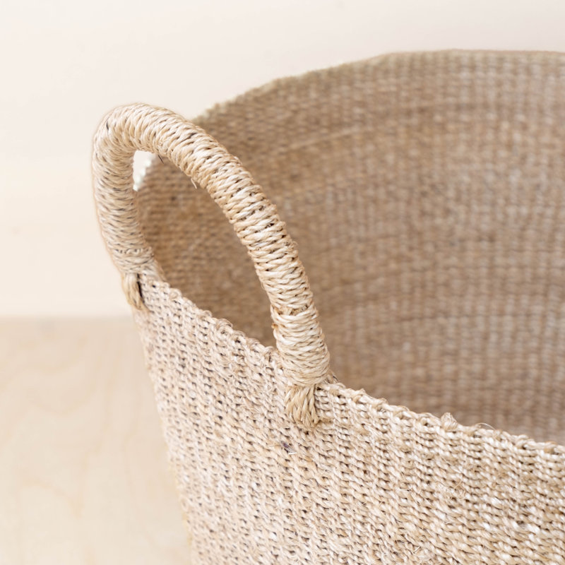 Natural Jumbo Round basket with Handles