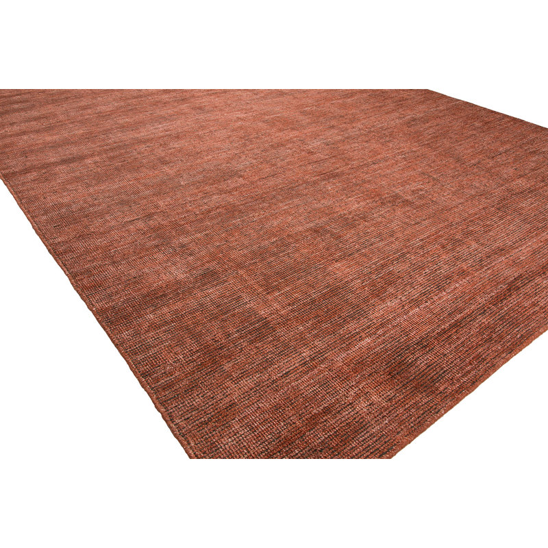 Chelsie Wool Area Rug in Rusty Rose, Rectangle 2' x 3'