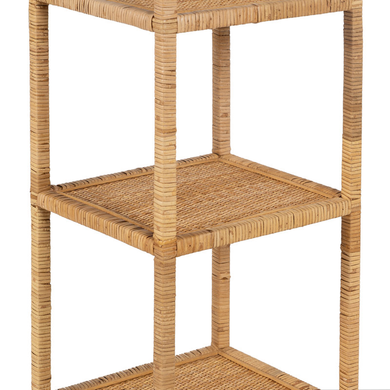 30cm W Bamboo / Rattan Shelving Unit