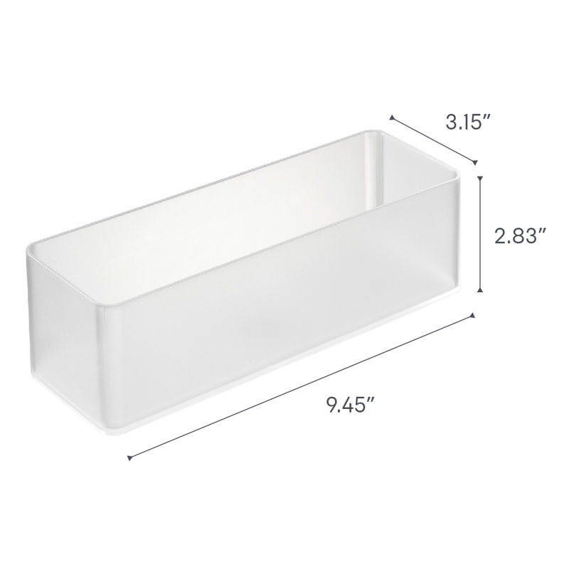 Yamazaki Home Stackable Organizers [Set Of 2] - Four Sizes, Deep, White
