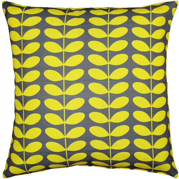 Abstract Throw Pillow, Yellow