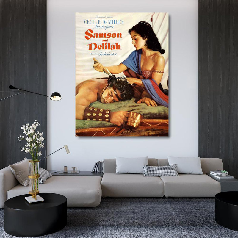 Samson and Delilah, 48" H x 36" W