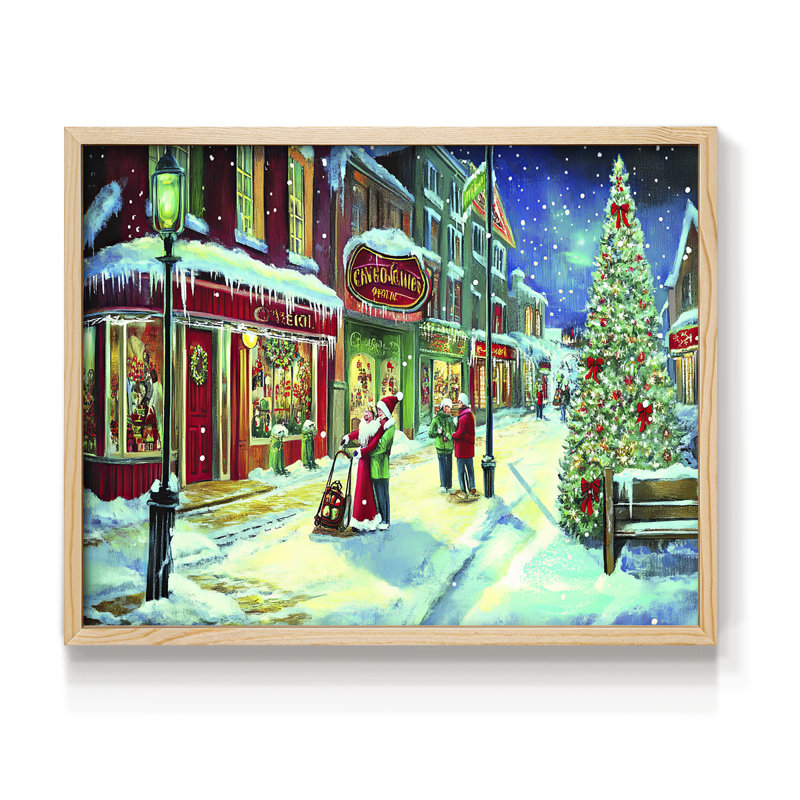 Art de Noël - CDXC III - Reproduction encadrée - Restickable, H 8 po x l 10 po, Naturel