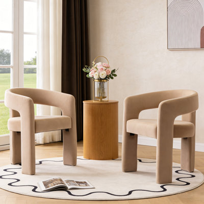 Modern Upholstered Barrel Dining Chairs