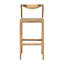 Rosel 41" Tall Teak Wood Bar Stool, Natural