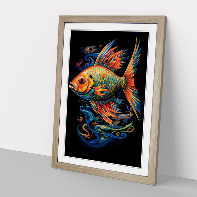 Fish Fish Orphism Art - Framed Print
