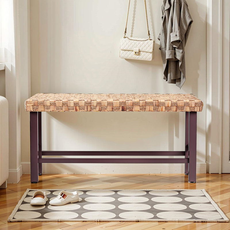 Banc de salle à manger tissé à la main