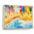 Toile avec cadre flottant brun