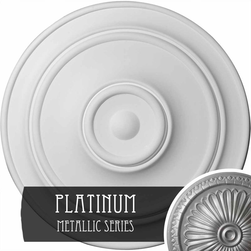Médaillon de plafond Endurathane Sellek, DE 42 1/8 po x P 1 7/8 po (pour auvents jusqu'à 9 po), finition bronze frotté peinte à la main