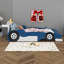 Lit plateforme en forme de voiture de course avec roues-94375253-94375252