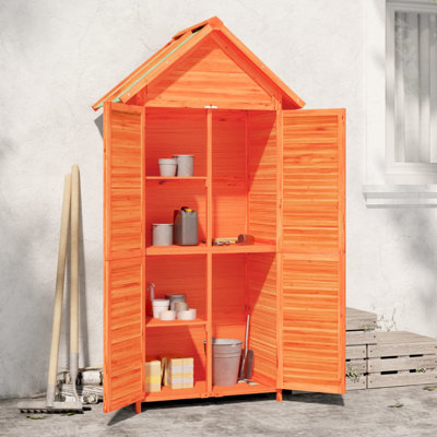 Cacapon 3 ft. W x 1 ft. D Solid Wood Overlap Apex Tool Shed