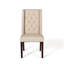 Fauteuil à oreilles beige de style moderne en tissu de construction 2 pièces-1045037639