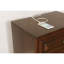 Table de chevet en bois de cerisier brun massif 1pc Nickel