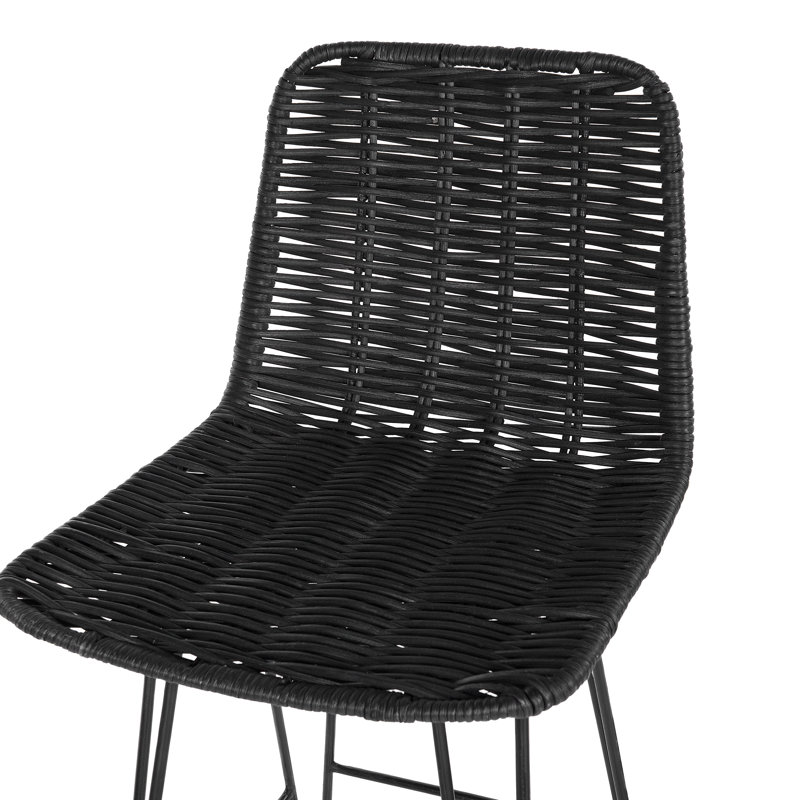 Wescliff Counter Stool with Metal Frame, Black