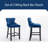Jeena Upholstered Velvet Counter Stool-480342893