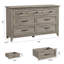 7 commodes pour la chambre à coucher, commode de 54 po de large avec rangement autoportant, commode en bois-1545971708