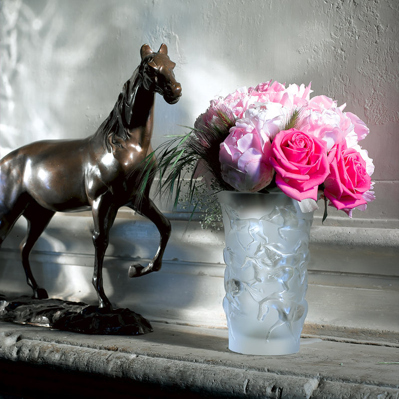 Mustang Handcrafted Crystal Table Vase