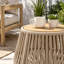 Table d'appoint en bois d'acacia avec base en corde beige-1183748940