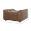 Repose-pieds en cuir Casa, Sienne antique