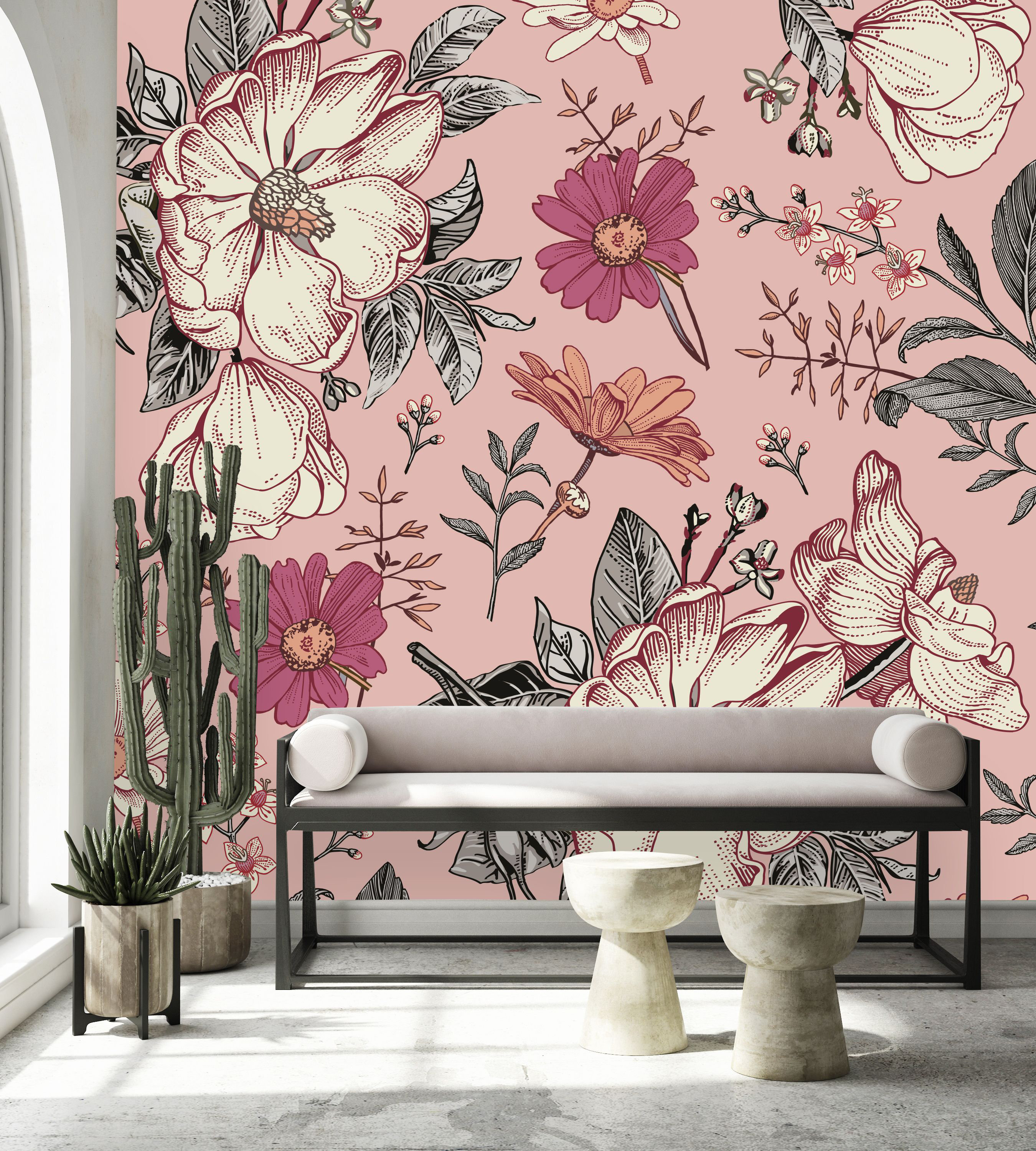 Red Barrel Studio® Floral Wall Mural | Wayfair