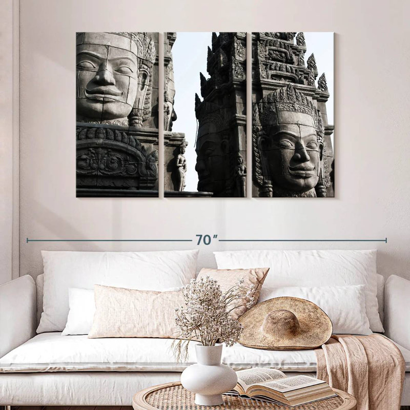 Statues Nicci Angkor, H 32 po x l 50 po