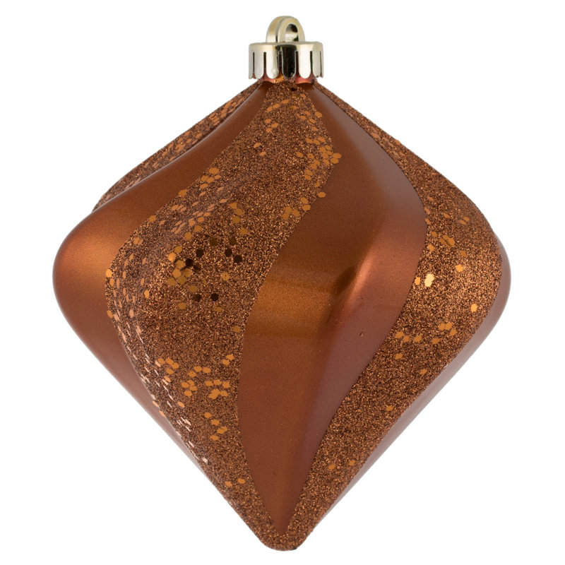 Ornement de Noël Swirl Diamond, Cuivre