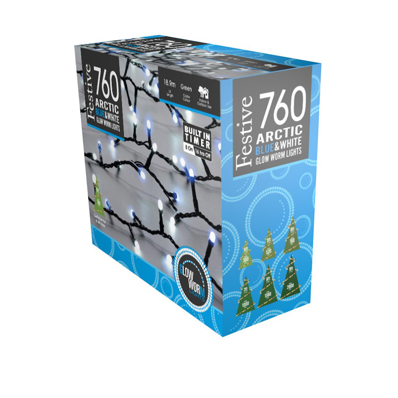 0.5cm LED Twinkle Indoor / Outdoor String Lights, 1000, White/Warm White