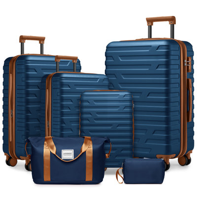 Luggage Sets 6 Pieces with Duffel Bags, Hardside Expandable Suitcases with Spinner Wheels TSA Lock