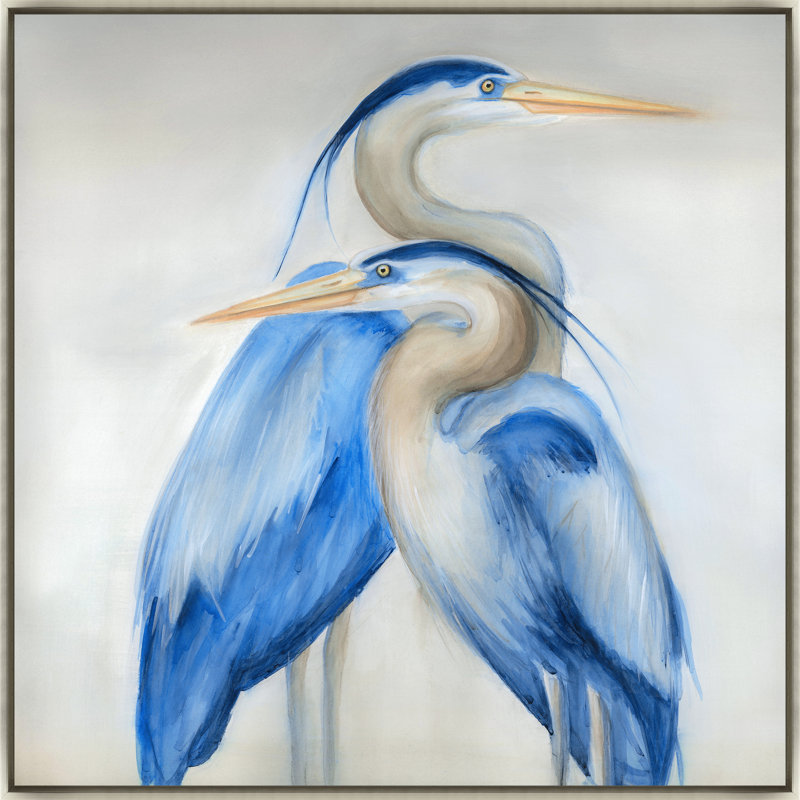 Two Herons II by D’Alessandro Léon - Painting on Canvas