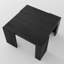 Table basse carrée noire 27,56 po