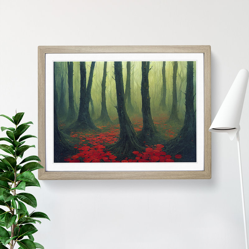 Beaming Forest - Framed Print, Oak, 46cm H x 64cm W x 2cm D