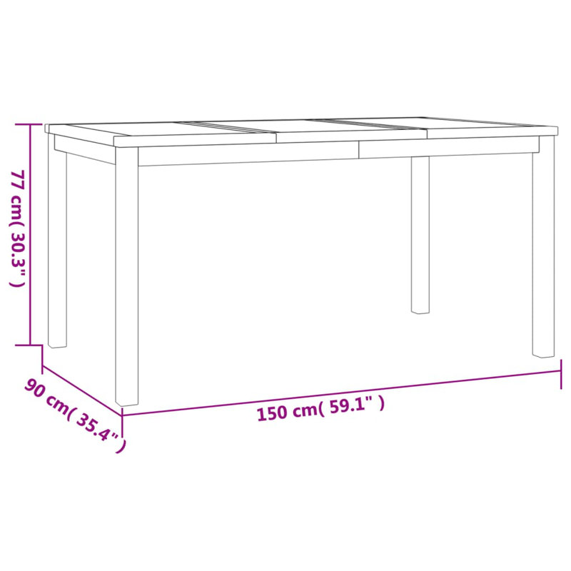 Zali 4 - Person Teak Wood Patio Dining Set with Rectangular Table