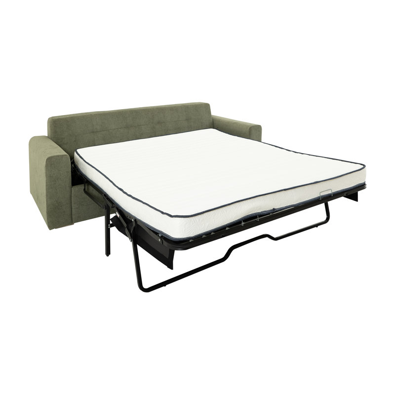 Canapé-lit coulissant, matelas pour grand lit, Vert