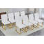 Ensemble de 8 chaises robustes avec coussins épais et structure en fer pour la maison ou le bureau.-125536994-125536996