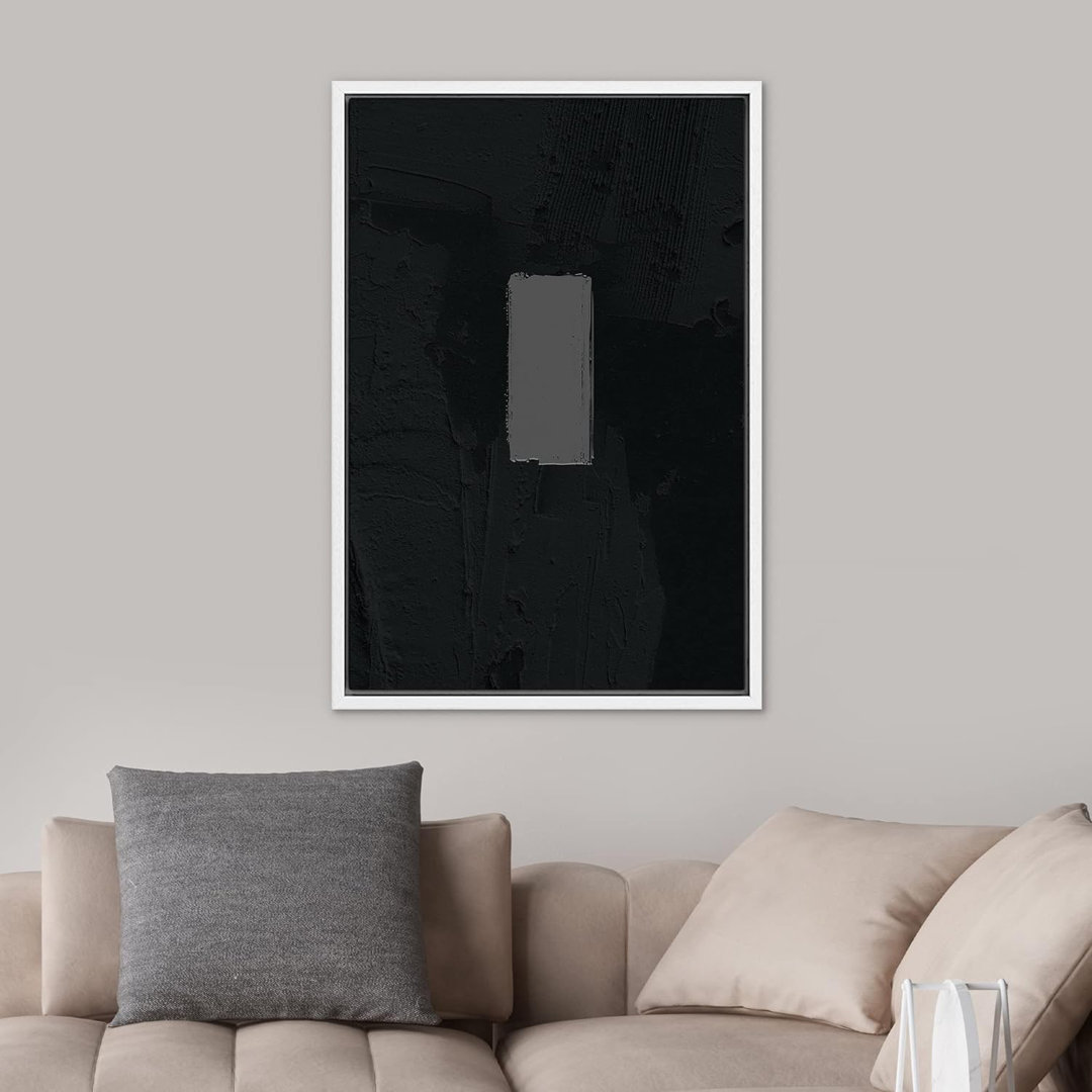 Minimal Landscape " Black Geometric Color Field Gray Square Abstract Shapes Minimalism Contemporary Nordic Wall Decor " IDEA4WALL Overall 