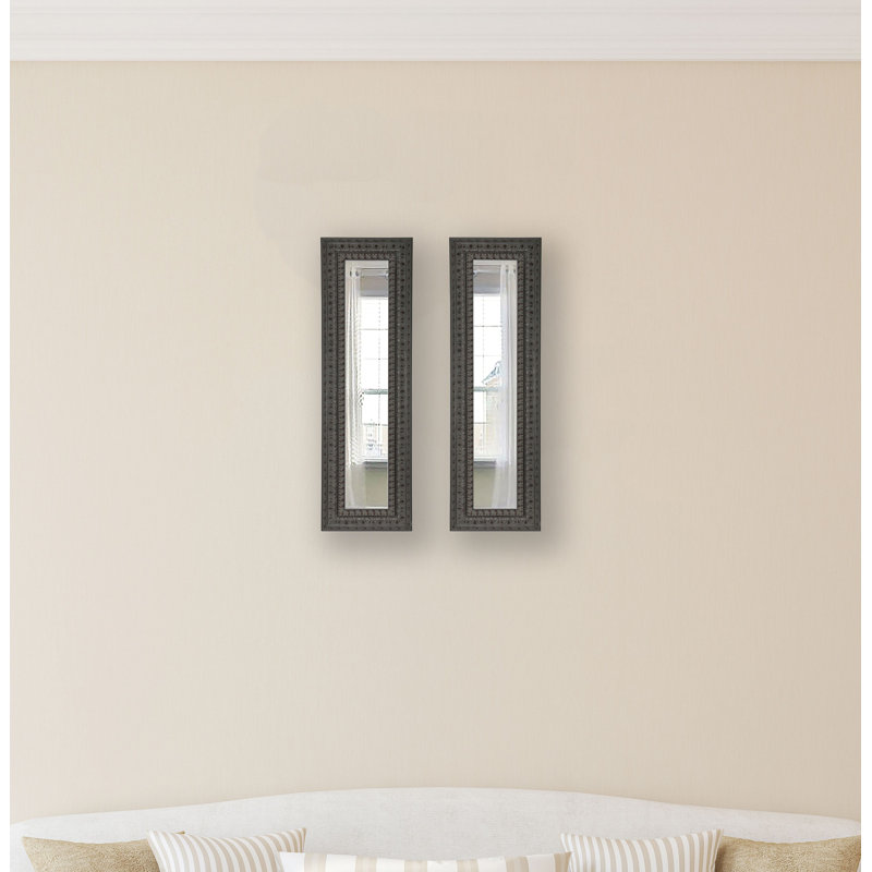 Ensemble de 2 miroirs vénitiens 2 pièces Derrell, H 29,5 po x l 11,5 po