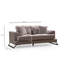 Élégant canapé 2 places gris clair de 72,8 po x 39,4 po x 36,2 po | Structure en bois de hêtre durable et en carton, tissu 100% polyester | Dossier réglable, 2 coussins moelleux (17,7 po x 17,7 po et 21,7 po x 12,6 po) | Design industriel moderne-289020829